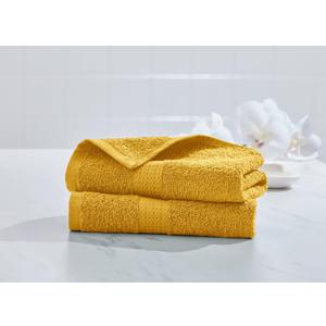 BrylaneHome BH Studio 2 Piece Hand Towel Set - Gold (One Size)
