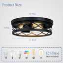 3-Light Farmhouse Flush Mount Ceiling Light,13 inch Hallway Lighting Fixtures Ceiling,Light Fixtures Ceiling Mount for Kitchen Entryway,Hall1 Pack
