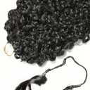 BEEOS Human Crochet Hair Burmese Curly 40g, Pre-Separated Knotless Miracle Knots Crochet Human Hair for Women, Invisible String Natural Black 20 Inch