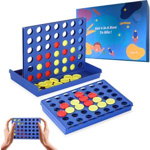 Pedolini 4 in a Row Connect Game Travel Board Game (Small) Mini 7x4.8 Inch