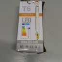 E12 Long Led Bulbs 4W Dimmable E12 Candelabra Bulb Warm White 2500K Amber Tubular Light Bulb 40 Watt T6 Edison Bulb 400lm 7.3Inch Vintage LED Filament, 6Pack