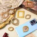 8 Pcs Mini Vintage Frames, Mini Gold Picture Frames Small Antique Photo Frame Ornaments for DIY Jewelry Display Christmas Wedding Holiday Party Home Hotel Decor