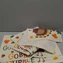 Artoid Mode Turkey Gobble Thanksgiving Placemats Set of 6, 12x18 Inch Maple Leaves Fall Table Mats for Outdoor Home Party Kitchen Dining Decoration (Beige)