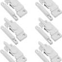 6 Pack Window Sash Locks,Window Latch Cam Action White Window Locks for Double Hung Security Viny Window Latches with Keeper Diecast,Replacement Parts for Vertical and Horizontal Sliding Windows