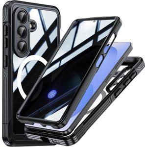 Magnetic Privacy Case for Samsung Galaxy S26+ Plus,Compatible with Magsafe,Anti Peeping Screen Protector Anti SPY Cover,Double-Sided 360 Degree Full Cover S 26+ Plus Phone Case,Black
