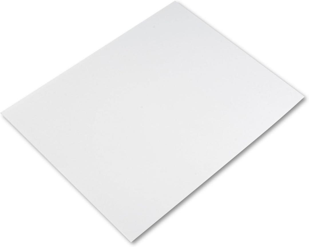 Pacon 4-Ply Railroad Board, White, 22" x 28", 25 Sheets