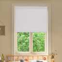 Allesin Motorized Cellular Shades with Remote Control for Windows, Custom Automatic Electronic Power Blinds, 100% Blackout Silver White