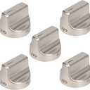 W11239985 W10850015 Gas Stove Knobs (5PCS) Replace W11032553 Control Knob, Compatible With whirlpool WFG550S0HZ0, WFG550S0LV1, WFG525S0HV1, WFG535S0JV0, WFG550S0HV0, WFG525S0JZ0, WFG550S0HV3 Gas knobs