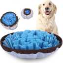 Snuffle Mat for Dogs - Adjustable Interactive Puzzle Toy for Large & Small Breed Slow Feeder for Mental Stimulation & Stress Relief Encourages Natural Foraging Ideal for Indoor & Outdoor Use (Blue)