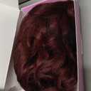 AISI HAIR Curly Bob Wig with Bangs Short Wavy Wine Red Color Wigs for Women Bob Style Synthetic Heat Resistant Bob Wigs