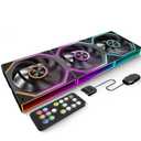 FB120 3 Pack 120mm ARGB PC Case Fans - Wireless Splicing/Daisy-Chain Design, 16.8M Colors Infinite Mirror Design with Remote, PWM Speed Control, High Airflow, Quiet Cooling for Gaming PC Build