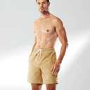 BRISIRA Mens Swim Trunks Swim Shorts 7 inch Compression Liner Bathing Suit Beach Shorts Swimwear Stretch Quick Dry Pockets | 7" Swim Shorts, 2 in 1 Bathing Suit, Anti-Chafe, Soft Stretch Fabric, Beach Swimsuit, Board Shorts, Swim Suits, Drawstring (Yellow, XL)