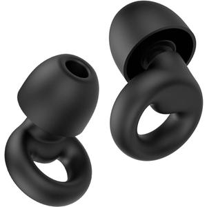 Ear Plugs for Sleeping Noise Cancelling, Reusable 35-46dB Noise Reduction Earplugs with 7 Silicone Ear Tips & Carry Case, Comfortable Hearing Protection for Sleep, Work, Study, Travel & Concerts Black