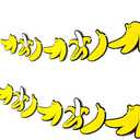 2pcs Banana Party Banner Yellow Banana Garland Twotti Frutti Banners Decor Tropical Fruit Party Supplies for Birthday