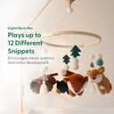 The Peanutshell Crib Mobile for Boys or Girls - Wooden Musical Baby Crib Mobile with 12 Lullabies, Western Woods Baby Western Woods Nursery Decor