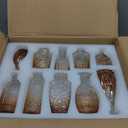 Glass Bud Vase Set of 20, Small Flower Vases, Glass Vases for Centerpieces, Vintage Home Table Decorations Bud Vases (20 Pcs, Amber)