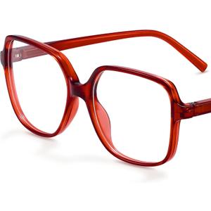 miyya Blue Light Blocking Glasses for Women, Blue Light Glasses for Women Oversized Fashion Glasses (Wine Red)
