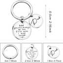 Dad Gift from Daughter Son Key Chain Men Wedding Gifts Fathers Day Dad you will always be the first man i ever loved