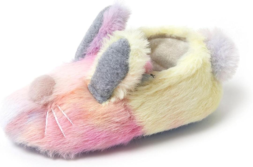 Dearfoams Easter Basket Stuffers Gifts for Kids Family Matching Fuzzy Bunny Slippers (3-6)