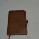 AHGXG Small Lined Pocket Journal Notebook for Men - 256 Numbered Pages College Ruled B6 Mini Journal, Vintage Soft Leather Hardcover, 80Gsm Paper, for Women Work Office School, 4.1'' X 5.7''- Brown