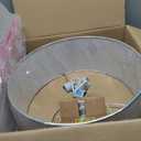 VONLUCE Semi Flush Mount Ceiling Light 18", 3-Light Drum Light Fixture