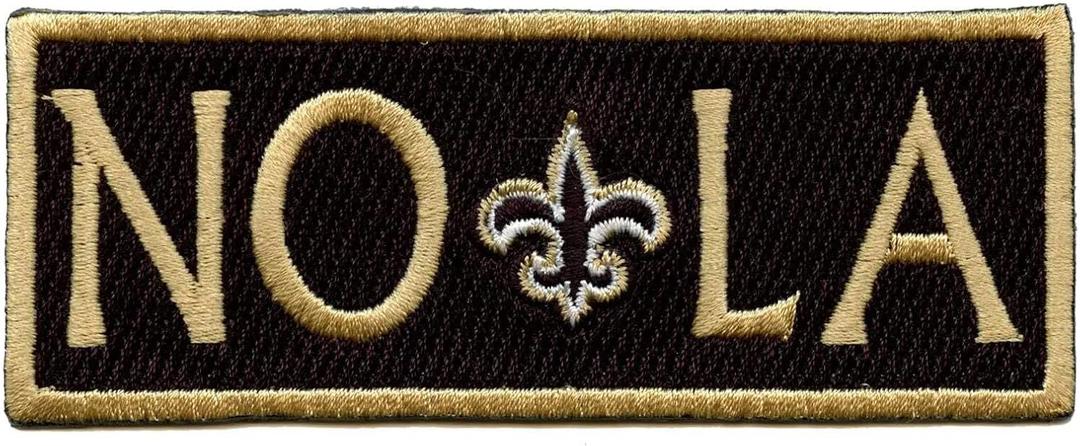 NOLA With Fleur-de-lis Patch New Orleans Logo Embroidered Iron On