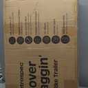 Retrospec Rover Waggin' Pet and Dog Bike Trailer with Weather-Resistant Canopy & Mesh Shield - Foldable Frame, 16in Wheels with Storage Pouch & Internal Safety Leash Supports up to 50 lbs (Blue Ridge)