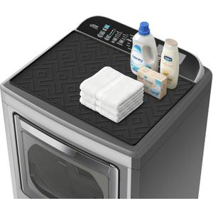 Washer and Dryer Top Protector Mat, 26" x 18" Silicone Washing Machine Top Cover, Non-Slip Waterproof Washer Dryer Mat for Home, Kitchen & Laundry Room