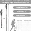 Aihoye Hiking Trekking Poles, 2 Pack Collapsible, Lightweight, Anti Shock, Walking Sticks, Adjustable Hiking Pole for Men and Women (Black)