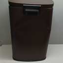 SONGMICS 13 Gallon (50 L) Trash Can, Stainless Steel Kitchen Garbage Can, Recycling or Waste Bin, Soft Close, Step-On Pedal, Removable Inner Bucket, Brown ULTB50BR