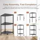Book Small Corner Shelf, 3 Tier Corner Bookshelf Display for Living Room Decor, 23.2" Standing Shelf Bookcase Organizer, Black Storage Shelves for Bedroom, Bathroom, Small Space