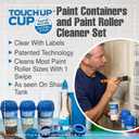 Touch Up Cup Empty Plastic Paint Storage Containers with Lids for Leftover Paint, Touch Ups, As Seen On Shark Tank Products, 13 oz, Pack of 3