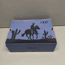 IXU Cowboy Boots For Men Square Toe Ankle Boots Western Chelsea Boot Casual Dress Slip On Men Shoes (9.5 Wide, Black)