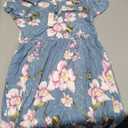 DB MOON Women Summer Casual Short Sleeve Dresses Empire Waist Dress with Pockets, size small