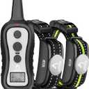 PATPET Dog Shock Collar with 2 Receivers, Dog Training Collar with Remote, Electric Dog Collar with Beep Vibration Shock for Small Medium Large 2 Dogs for 15 to 100 lbs (Grey)