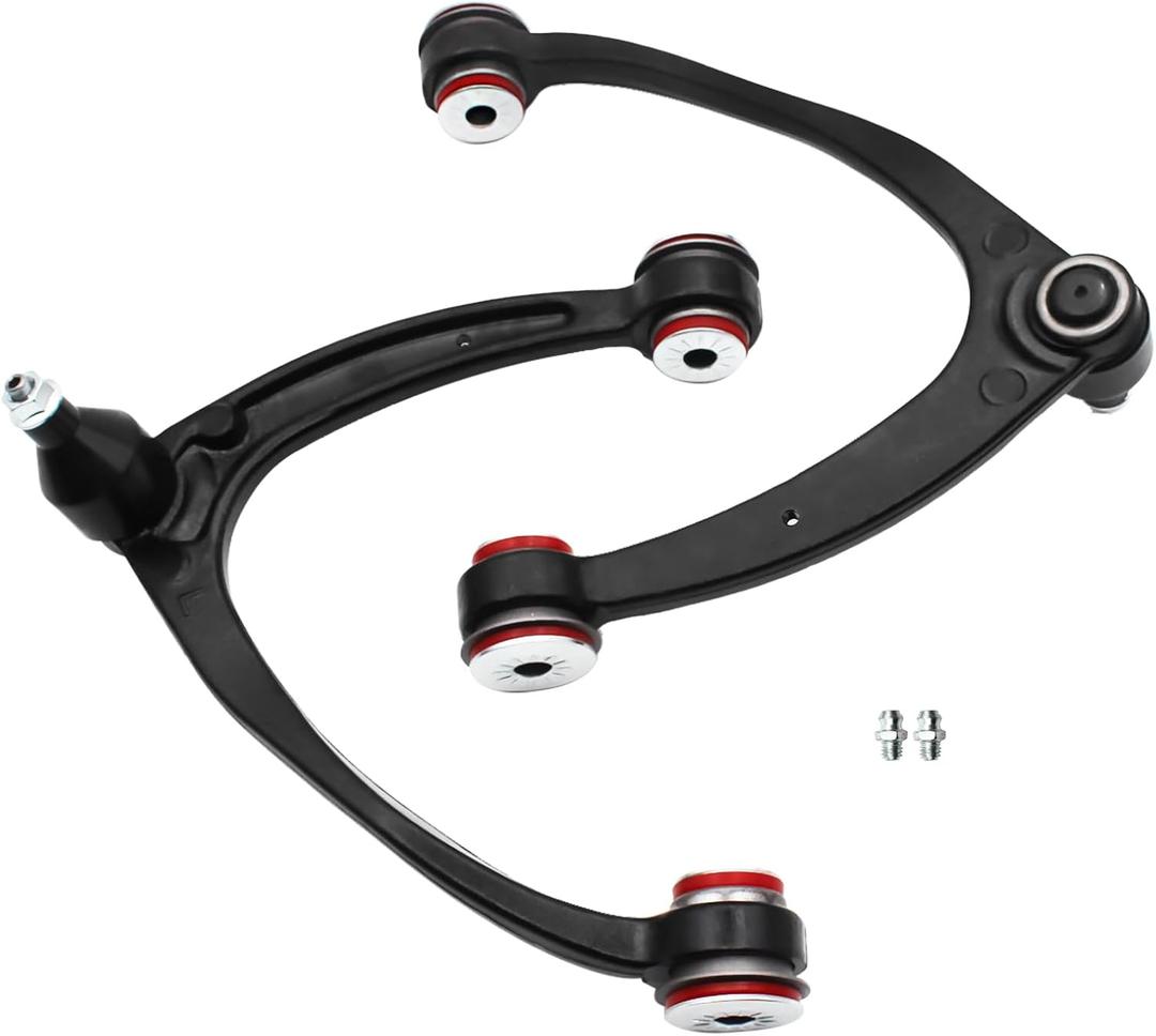Front Upper Control Arms for 2007-2013 Chevy Silverado GMC Sierra 1500, Suburban, Avalanche, Tahoe, Yukon XL/Yukon, Cadillac Escalade Esv/Ext, PU Bushings, K80669 K80670 (2pc)