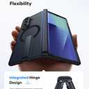 Vihibii for Samsung Galaxy Z Fold 7 Case with Stand, Compatible with MagSafe, Full Lens & Hinge Protection, Front Screen Protector, Military Grade Rugged Phone Cover Case for Galaxy Z Fold 7, Black