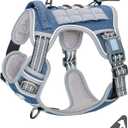 AUROTH Tactical Dog Harness for Small Medium Dogs No Pull Adjustable Pet Harness Reflective Working Training Easy Control Pet Vest Military Service Dog Harnesses Denim Blue S