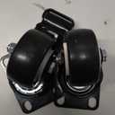 2 Inch Wheel Casters,Set of 2 Heavy Duty Casters,with Brake,No Noise Locking Polyurethane (PU) Wheels, for Furniture and Workbench Load 800lbs