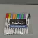 12 Color 3D Nail Art Pens Set, Kalolary 0.5MM Nail Pens Nail Point Graffiti Dotting Pen Drawing Painting Liner Brush for DIY Nail Art Beauty Adorn Manicure Tools