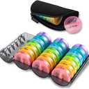 Upgrade Monthly Pill Organizer 2 Times A Day, One Month Box AM PM, Daily Cases Large 4 Week, Medication 28 Days Dispenser for Pills, Fish Oils, Vitamin, Supplement (Rainbow)