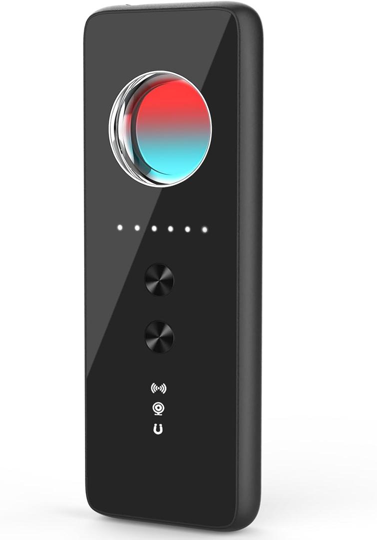 smhawk Hidden Camera Detector - 2025 Camera Detector, Bug Detector, GPS Tracker Detector, spy Camera, Listening Device Detector for Hotels, Home, Office, 6 Levels Sensitivity,4 Modes (black)