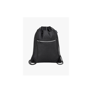 HOLYLUCK Drawstring Backpack Small Gym Bag with Mesh Pockets String Bag Backpack for Men Women, Black