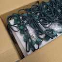 C9 Clear Christmas String Lights, 100 Feet Waterproof Vintage Christmas Tree Lights, Outdoor Roofline String Lights with 100 Clear Bulbs for Patio Garden Holiday Indoor Home Decoration, Green Wire