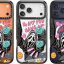 Rosarnnah for iPhone 17 Pro Case Cute - Compatible with Magsafe - Durable Shockproof 6.6 ft Drop Impact Phone Case - Funny Skeleton Halloween Horror Design (6.3") Black