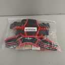 rabbitgoo Dog Harness No Pull with 2 Leash Clips, Adjustable Soft Padded, Reflective Oxford No Choke Pet Vest with Easy Control Handle for Large Dogs, Black & Red, L