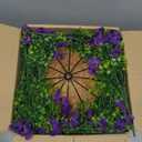 HyeFlora Artificial Fake Hanging Plants Flowers Basket for Outdoor Outside Porch Spring Decoration, Faux Silk Purple Daisy Realistic UV Resistant in Planter for Home Patio Balcony Garden Yard, Purple 2