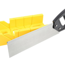 GreatNeck BSB14 Mitre Box and Saw Set, 12 Inch Mitre Box with 14 Inch Back Saw, Precision Cuts for Trim and Molding, Woodworking and Beveled Corner Cuts