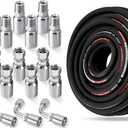 100FT 1/2" Hydraulic Hose with 24PCS Hydraulic Hose Fittings
Working Pressure 5800 PSI, SAE 100 R2AT 2-Wire Braided Hydraulic Tube with JIC Female & NPTF Male & JIC Female Elbow Fitting