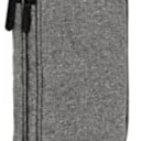 Knitting Needles Case Crochet Hooks Organizer Zipper Bag,Portable Travel Storage Pouch Bag for Carrying Circular Knitting Needles,Crochet Hooks,Knitting Accessories,Sewing Tools(Grey) (Gray)